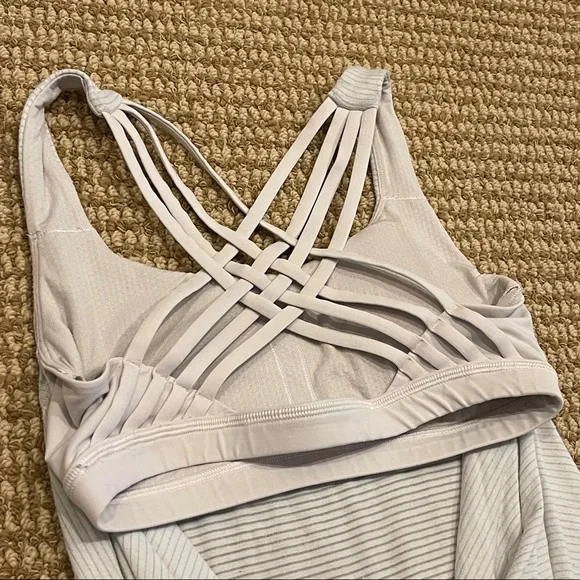 Lululemon Wild Open Back White Striped Tank 6 - Picture 5 of 8